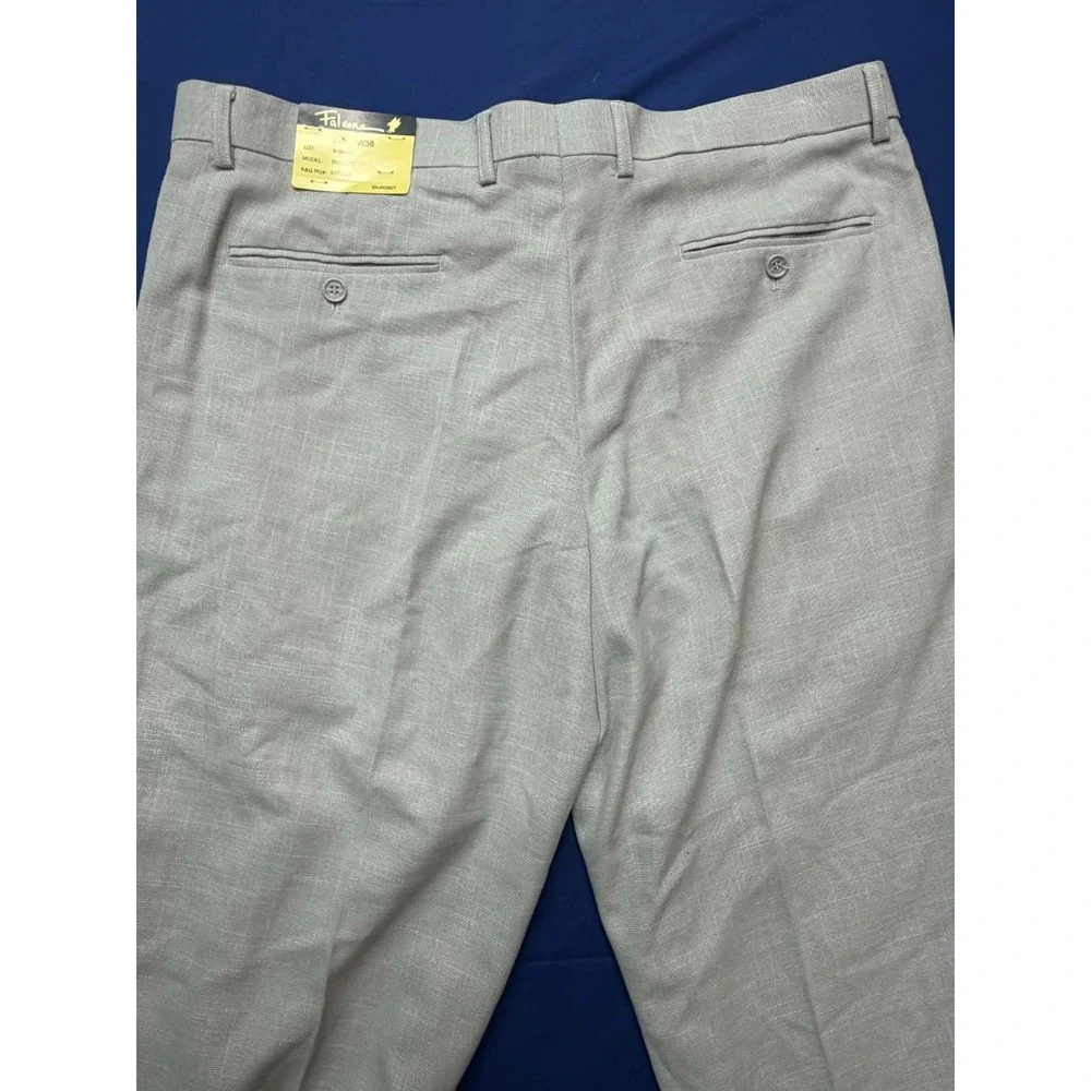 Vintage NWT Falcone Suit‎ Dress Pants Model BUD 2PC Gray Size 44R W38